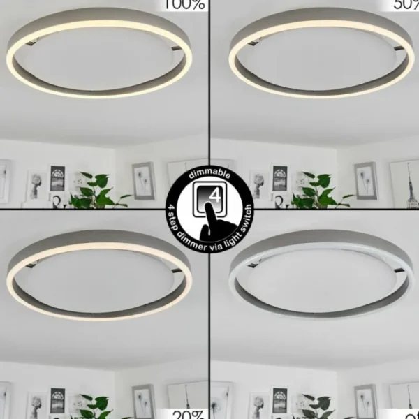 hofstein Plafonnier Barril LED Aluminium, 1 lumière* Lampes Modernes