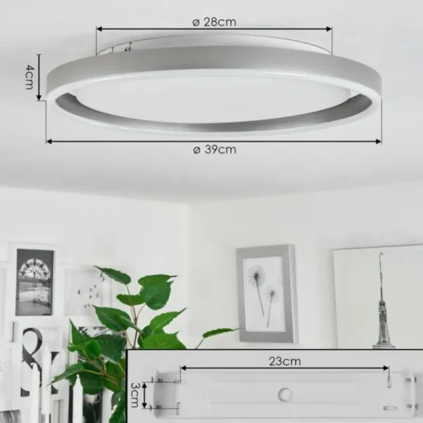 hofstein Plafonnier Barril LED Aluminium, 1 lumière* Lampes Modernes