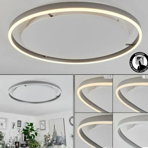 hofstein Plafonnier Barril LED Blanc, 1 lumière* Lampes Modernes