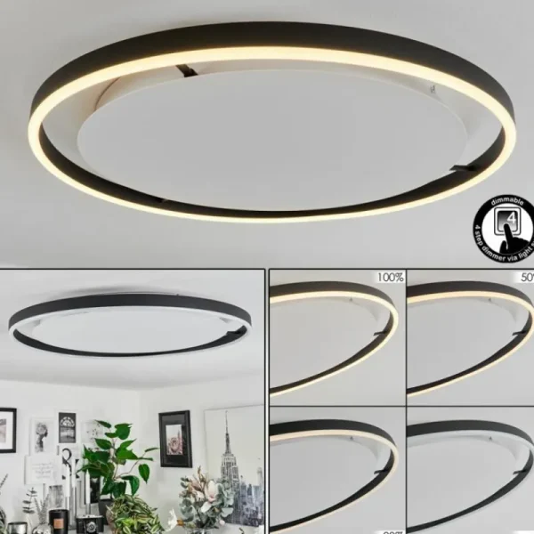 hofstein Plafonnier Barril LED Blanc, 1 lumière* Lampes Modernes