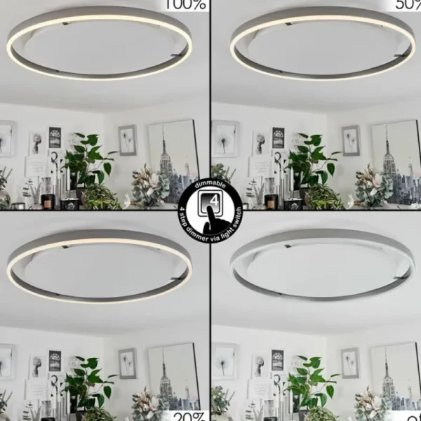 hofstein Plafonnier Barril LED Blanc, 1 lumière* Lampes Modernes