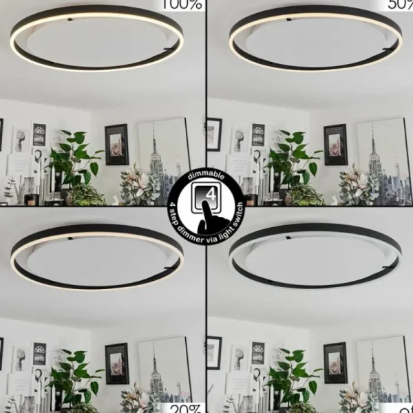 hofstein Plafonnier Barril LED Blanc, 1 lumière* Lampes Modernes