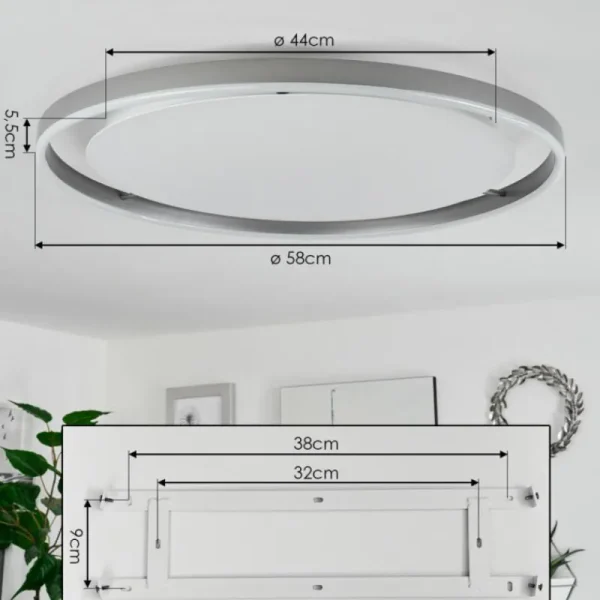 hofstein Plafonnier Barril LED Blanc, 1 lumière* Lampes Modernes