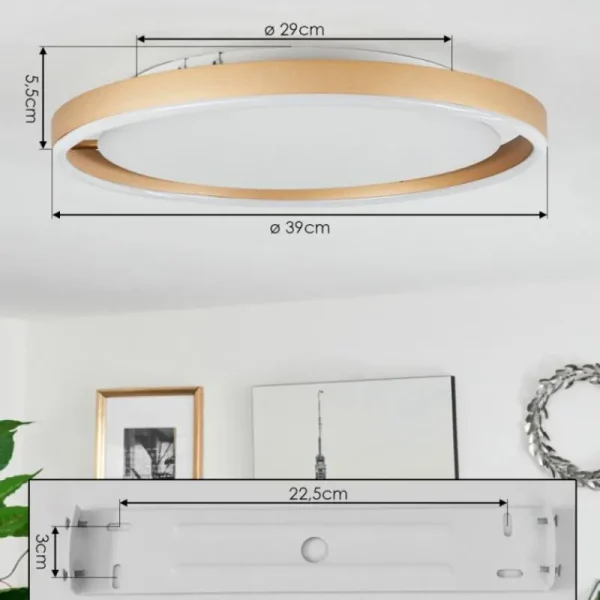 hofstein Plafonnier Barril LED Blanc, 1 lumière* Lampes Modernes