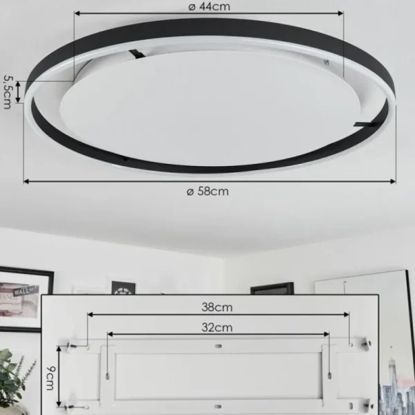 hofstein Plafonnier Barril LED Blanc, 1 lumière* Lampes Modernes