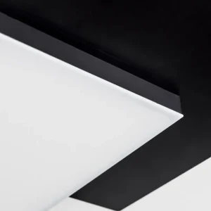 hofstein Plafonnier Barullu LED Bois clair, Noir, Blanc, 1 lumière* Lampes Modernes