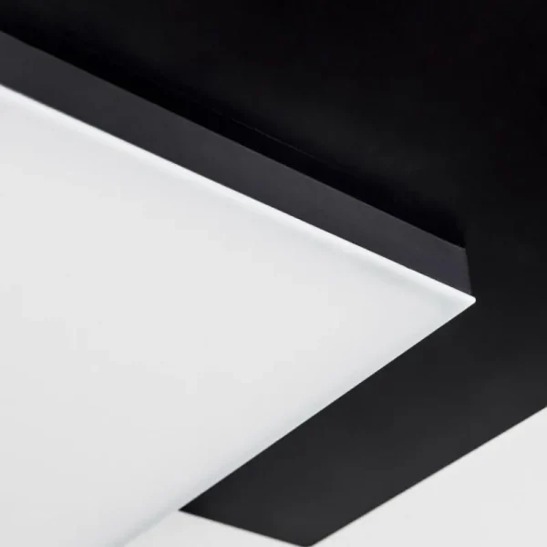 hofstein Plafonnier Barullu LED Bois clair, Noir, Blanc, 1 lumière* Lampes Modernes