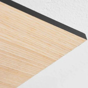 hofstein Plafonnier Barullu LED Bois clair, Noir, Blanc, 1 lumière* Lampes Modernes