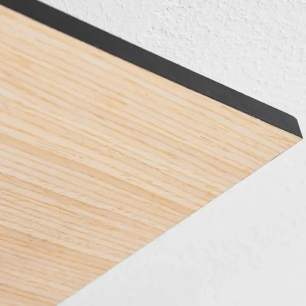 hofstein Plafonnier Barullu LED Bois clair, Noir, Blanc, 1 lumière* Lampes Modernes