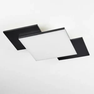 hofstein Plafonnier Barullu LED Bois clair, Noir, Blanc, 1 lumière* Lampes Modernes