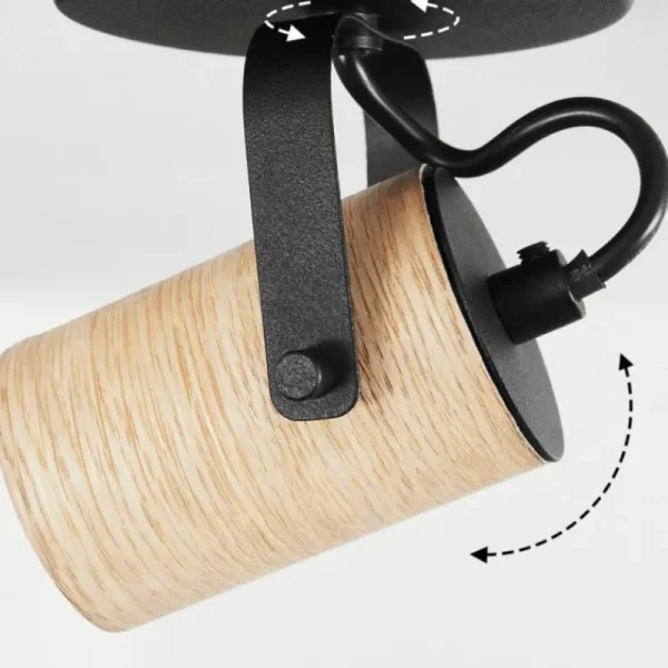 hofstein Plafonnier Beleco Écru, Noir, 2 lumières* Lampes Modernes