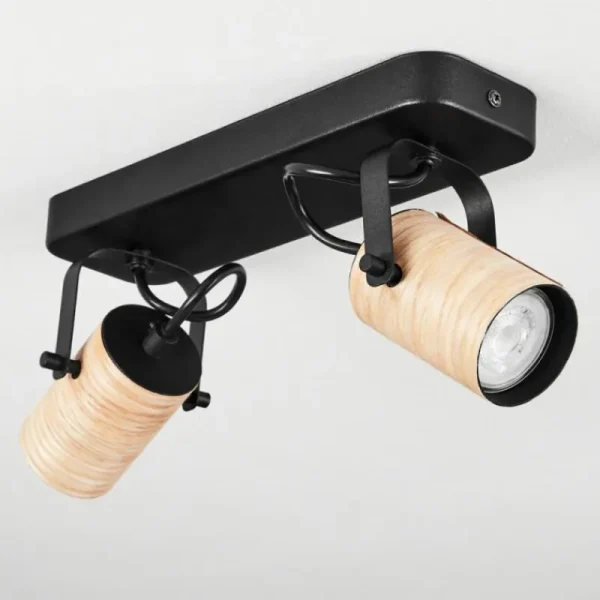 hofstein Plafonnier Beleco Écru, Noir, 2 lumières* Lampes Modernes