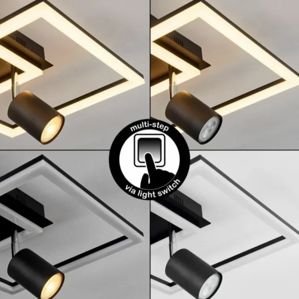 hofstein Plafonnier Boim LED Noir, 3 lumières* Lampes Modernes