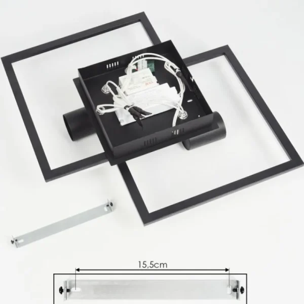 hofstein Plafonnier Boim LED Noir, 3 lumières* Lampes Modernes