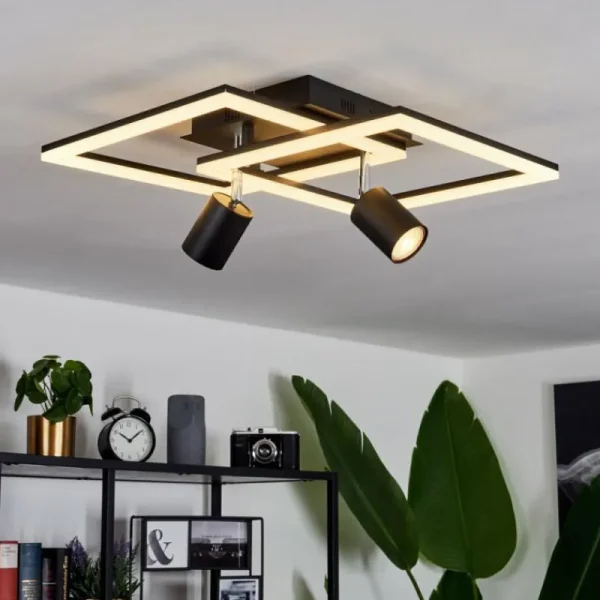 hofstein Plafonnier Boim LED Noir, 3 lumières* Lampes Modernes