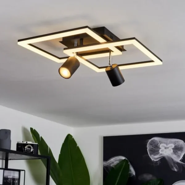 hofstein Plafonnier Boim LED Noir, 3 lumières* Lampes Modernes