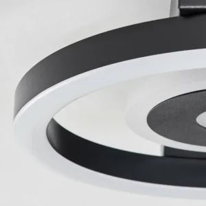 hofstein Plafonnier Canhoso LED Noir, 1 lumière* Lampes Modernes
