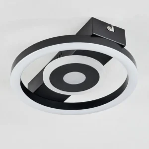 hofstein Plafonnier Canhoso LED Noir, 1 lumière* Lampes Modernes