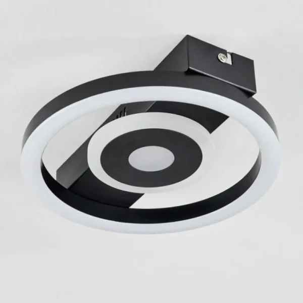 hofstein Plafonnier Canhoso LED Noir, 1 lumière* Lampes Modernes