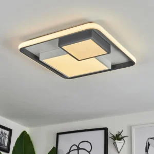 hofstein Plafonnier Casqueira LED Gris, Blanc, 1 lumière* Lampes Modernes