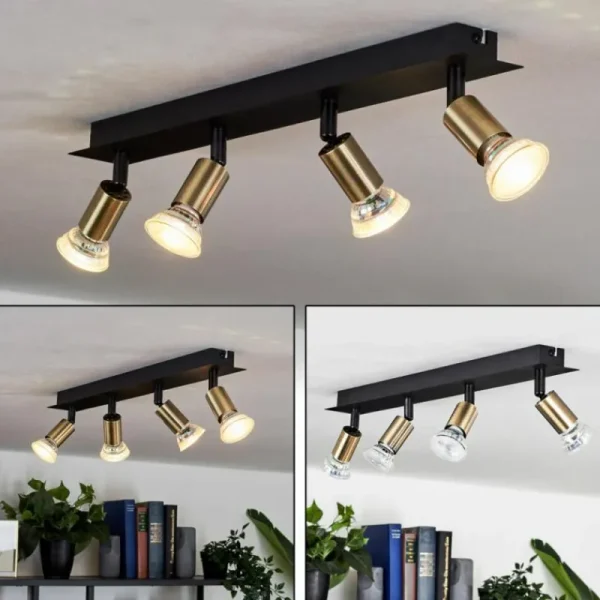 hofstein Plafonnier Castillo Noir, 4 lumières* Lampes Modernes