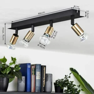 hofstein Plafonnier Castillo Noir, 4 lumières* Lampes Modernes