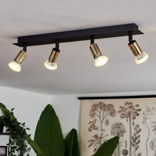 hofstein Plafonnier Castillo Noir, 4 lumières* Lampes Modernes