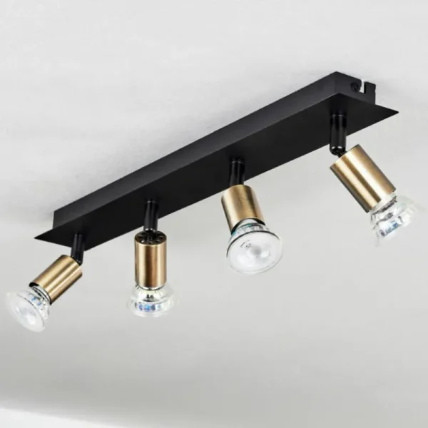 hofstein Plafonnier Castillo Noir, 4 lumières* Lampes Modernes