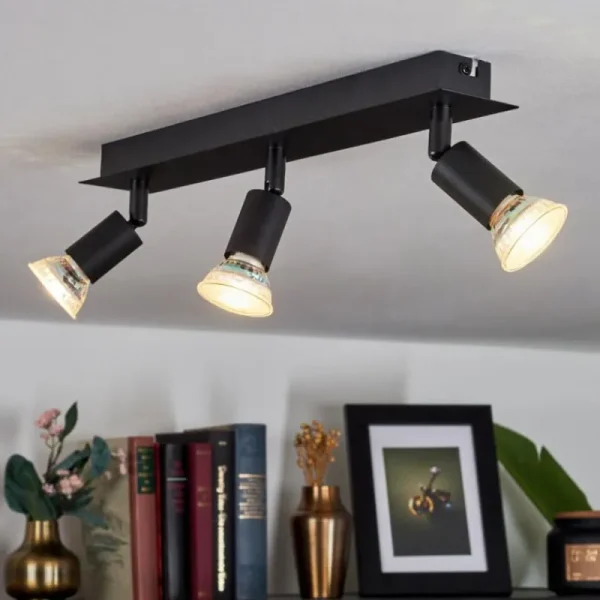 hofstein Plafonnier Castillo Noir, 3 lumières* Lampes Modernes