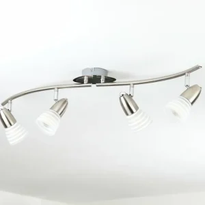 hofstein Plafonnier Chapod Nickel mat, 4 lumières* Lampes En Verre