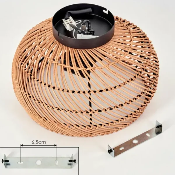 hofstein Plafonnier 30 cm Brandala Noir, 2 lumières* Lampes Modernes