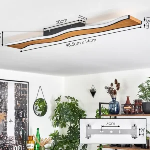 hofstein Plafonnier 98,5 cm Malling LED Écru, Noir, Blanc, 1 lumière* Lampes Modernes