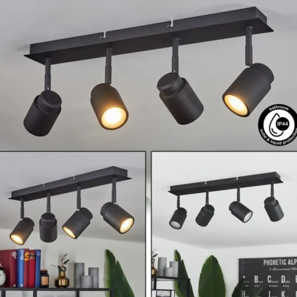 hofstein Plafonnier Douarnenez Noir, 4 lumières* Lampes Modernes