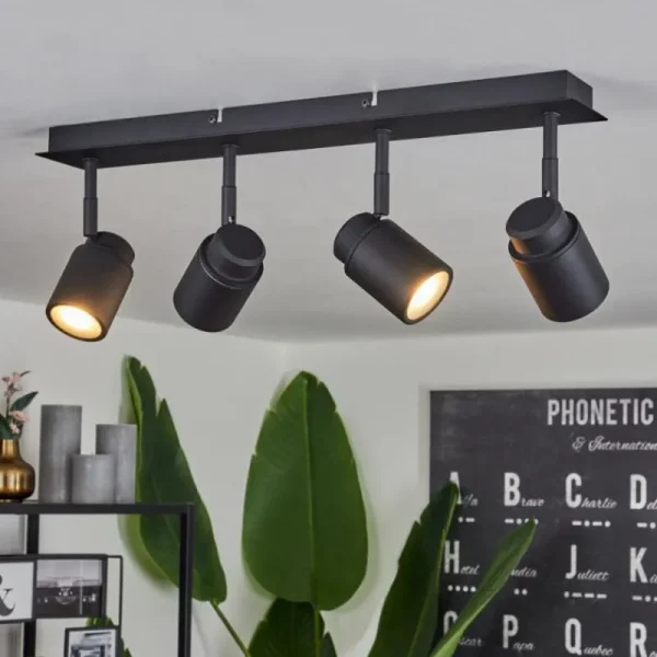 hofstein Plafonnier Douarnenez Noir, 4 lumières* Lampes Modernes