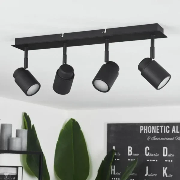 hofstein Plafonnier Douarnenez Noir, 4 lumières* Lampes Modernes