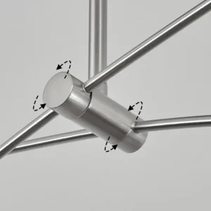 hofstein Plafonnier Fernandaires LED Nickel mat, 8 lumières* Lampes En Verre