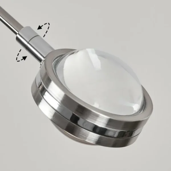 hofstein Plafonnier Fernandaires LED Nickel mat, 8 lumières* Lampes En Verre