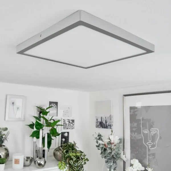 hofstein Plafonnier Finsrud LED Argenté, 1 lumière* Lampes Modernes