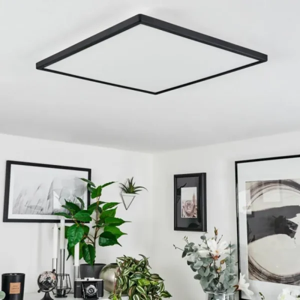 hofstein Plafonnier Folgares LED Noir, 1 lumière* Lampes Modernes