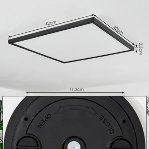 hofstein Plafonnier Folgares LED Noir, 1 lumière* Lampes Modernes