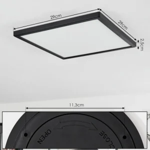 hofstein Plafonnier Folgares LED Noir, 1 lumière* Lampes Modernes