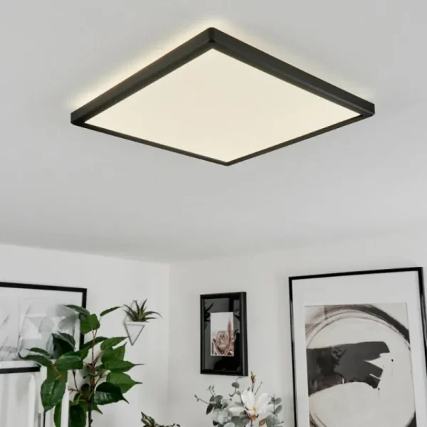 hofstein Plafonnier Folgares LED Noir, 1 lumière* Lampes Modernes