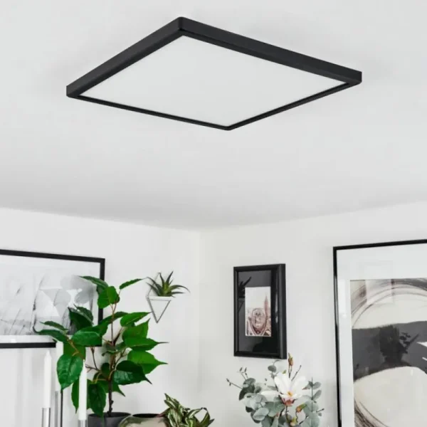 hofstein Plafonnier Folgares LED Noir, 1 lumière* Lampes Modernes