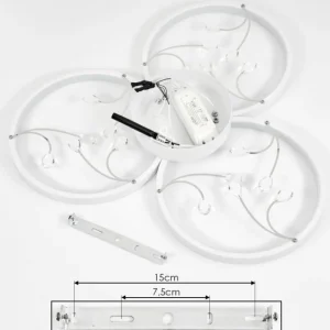 hofstein Plafonnier Fombillou LED Blanc, 1 lumière* Lampes Modernes