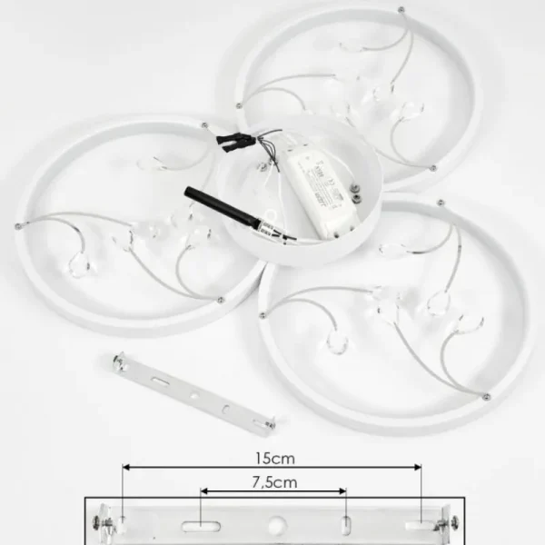 hofstein Plafonnier Fombillou LED Blanc, 1 lumière* Lampes Modernes