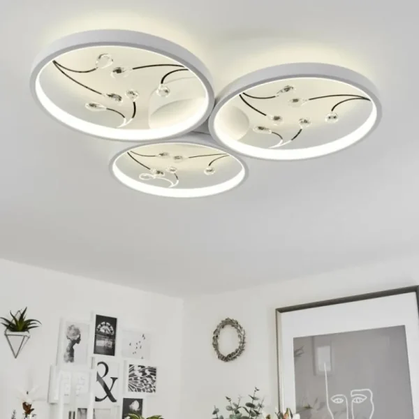 hofstein Plafonnier Fombillou LED Blanc, 1 lumière* Lampes Modernes