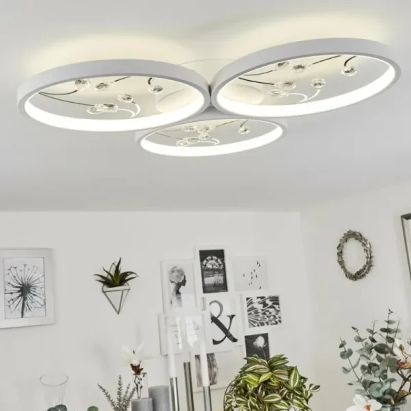hofstein Plafonnier Fombillou LED Blanc, 1 lumière* Lampes Modernes