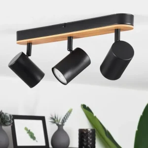 hofstein Plafonnier Gandufe Écru, Noir, 3 lumières* Lampes Modernes