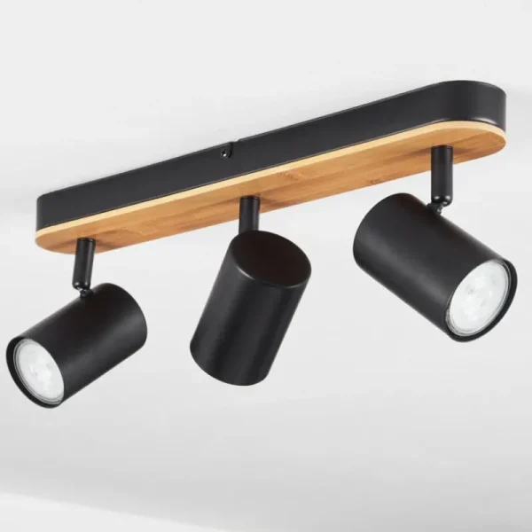hofstein Plafonnier Gandufe Écru, Noir, 3 lumières* Lampes Modernes