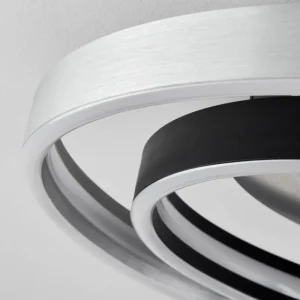 hofstein Plafonnier Golega LED Aluminium, Noir, 1 lumière* Lampes Modernes